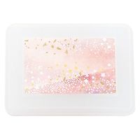タカギ産業  弁当容器 PR-37 [本体]黒・内A [蓋]透明・花吹雪(ピンク) 1160199 100枚(10枚×10)（直送品）