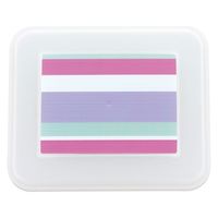 タカギ産業  弁当容器 PR-38 [本体]赤40・内A [蓋]透明・ボーダー(ラベンダー) 1160299 100枚(10枚×10)（直送品）