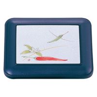 タカギ産業  弁当容器 BWR-290 [本体]紺・内赤22 [蓋]紺・ししとう 1312999 100枚(10枚×10)（直送品）