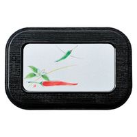 タカギ産業  弁当容器 BWR-670 [本体]黒・内赤40 [蓋]黒・ししとう 1315599 100枚(10枚×10)（直送品）