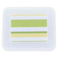 タカギ産業  弁当容器 PRR-38 [本体]赤・内A [蓋]ボーダー(ライム) 1323799 100枚(10枚×10)（直送品）