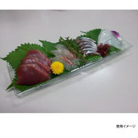 ニシキ 刺身・鮮魚容器 光彩(L)エメラルドグリーン  2126831650 300枚(20枚×15)（直送品）