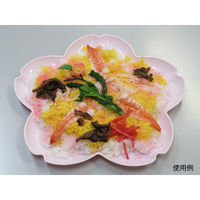 ニシキ 寿司容器 いろどり(30)ピンク  2192301700 80枚(5枚×16)（直送品）