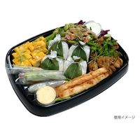 ニシキ 寿司容器 うるし長鉢(小)黒  2160750600 80枚(10枚×8)（直送品）