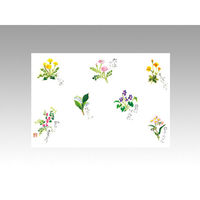 カミイソ産商 テーブルマット 尺3寸 No.308 春野の花 72000308 1袋(100枚)（直送品）