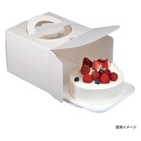 ヤマニパッケージ  ケーキ箱 エコデコ150 6号トレー付 DE-80B 100箱(50箱×2)（直送品）