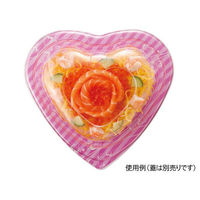 リスパック サラダ・フルール容器 バイオカップ らぶ M 本体 アモーレピンク PABR115 1袋(50個)（直送品）