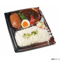 リスパック 弁当容器 バイオ 枠の内 グリル80-5B Kソース茶 RHBP884 1袋(50個)（直送品）