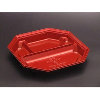 リスパック 弁当容器 バイオデリカ 郷味 隅切20-1B K-あかね RHBJ725 1袋(50個)（直送品）