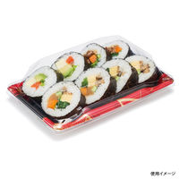 リスパック 寿司容器 魅せ巻 太8B はなまち赤 RSAM262 1袋(50個)（直送品）