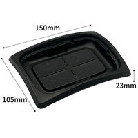 リスパック 惣菜容器 バイオデリカ リッジ15-11B 黒 RHBH532 1袋(50個)（直送品）