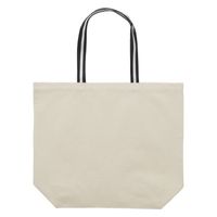 United Athle 1460-01 キャンバストートバッグ ナチュラル・ブラックアンドホワイト L 1袋(1個)（直送品）