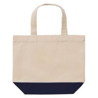 United Athle エコバッグ 1460-01 キャンバストートバッグ ナチュラル・ネイビー S 14600125286 1袋(1個)（直送品）