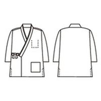 住商モンブラン はっぴ　兼用　７分袖 臙脂/芥子  3-523-LL    1枚（直送品）