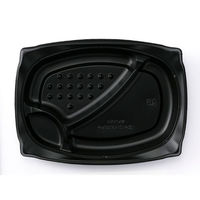 リスパック 饗ロマン10中皿1 黒 RHHR121 1袋(50個)（直送品）