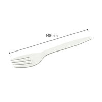 大黒工業 MAPKA フォーク 白 140 単袋 3770413 1袋(50個)（直送品）