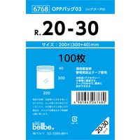 ベルベ OPP袋 OPPバッグリップ付 R 20-30 6768 1000枚（100枚×10）（直送品）