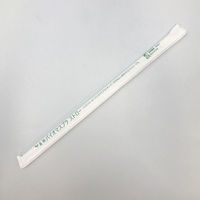 羽柴化成工業 バイオマス25% ストロー 透明 紙包装 00699667 1袋(500個)（直送品）
