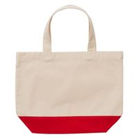 United Athle エコバッグ 1460-01 キャンバストートバッグ ナチュラル・レッド S 14600125250 1袋(1個)（直送品）