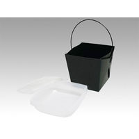 協和パック 弁当容器 デリメイト TK125 嵌合容器付 ブラック 521293 1袋(20個)（直送品）