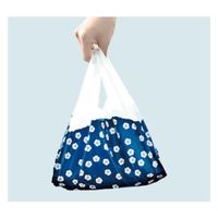 パックタケヤマ レジ袋 和風柄Uバッグ 群青 小 XZV74132 1袋(100個)（直送品）