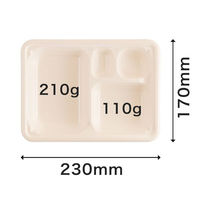 パックスタイル バガス容器 WB弁当 23-17E ラミ 653878 1袋(50個)（直送品）