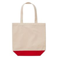 United Athle エコバッグ 1460-01 キャンバストートバッグ ナチュラル・レッド M 14600135250 1袋(1個)（直送品）