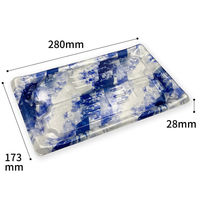 リスパック 刺身・鮮魚容器 わざ盛40B 氷晶青 FLHD172 1袋(25個)（直送品）