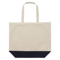 United Athle エコバッグ 1460-01 キャンバストートバッグ ナチュラル・ネイビー L 14600145286 1袋(1個)（直送品）