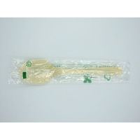 ホウケン産業 カトラリー お米のスプーン160 ナチュラル 個包装 886 1袋(100個)（直送品）