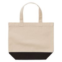 United Athle エコバッグ 1460-01 キャンバストートバッグ ナチュラル・ブラック S 14600125202 1袋(1個)（直送品）