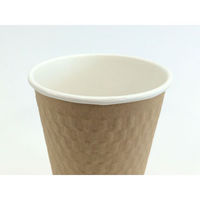 ケーピープラテック 紙コップ エンボススリーブカップ ナチュラル 460mL KMW-470 54518 1袋(40個)（直送品）