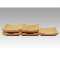 トーダイ 食器・皿 V-073 ブナ 角プレート 2ツ仕切り 3510073V 1袋(1個)（直送品）