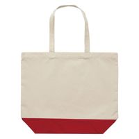 United Athle エコバッグ 1460-01 キャンバストートバッグ ナチュラル・レッド L 14600145250 1袋(1個)（直送品）