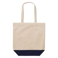 United Athle エコバッグ 1460-01 キャンバストートバッグ ナチュラル・ネイビー M 14600135286 1袋(1個)（直送品）