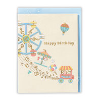 日本ホールマーク 赤ちゃん誕生祝い グリーティングカード 立体 シャイニー・ミュージック遊園地2 1枚