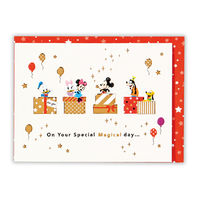 日本ホールマーク お誕生日祝い グリーティングカード 立体 ディズニー ミニボックスとパルス2 1枚