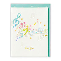 日本ホールマーク グリーティングカード 多目的 音符2 1枚