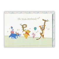日本ホールマーク お誕生日祝い グリーティングカード 立体 プーの文字遊び2 1セット（6枚）