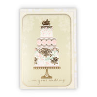 日本ホールマーク 結婚祝い グリーティングカード ウェディングケーキ2 1セット（6枚）