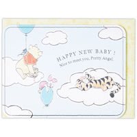 日本ホールマーク 赤ちゃん誕生祝い グリーティングカード 立体 ディズニープー おやすみなさい 1セット（6枚）