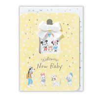 日本ホールマーク 赤ちゃん誕生祝い グリーティングカードカード 銀箔みんなでお祝い2 1セット（6枚）