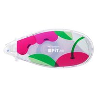 トンボ鉛筆【PIT】 テープのり ピットエアーミニ 本体 限定柄 チェリー PN-CASG12L 1セット（5個）