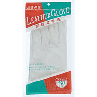 おたふく手袋 オタフク #451 牛革高級クレスト手袋 白 1P 1組