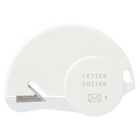 デザインフィル ゴミが出ない 封筒開封器 レターカッター ボールチェーン付き 白 35553006 1セット(1個×2)