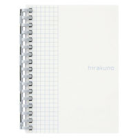リヒトラブ ヒラクノ（hirakuno） ツイストノート（リングノート） A6 5mm方眼 ホワイト（白） N1671-0 2冊
