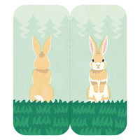 キングジム フタマタフセン イラストタイプ 2冊30枚入（Mサイズ） ウサギ 3560-003