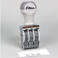 シャイニー オフィススタンプ データスタンプ5号 日付印 回転式 西暦 D-5