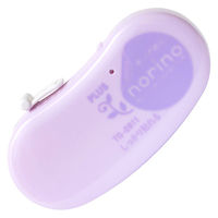 プラス テープのり 使い切り norino beans（ノリノビーンズ）しっかり貼れる 10m ペールパープル 10個 54416