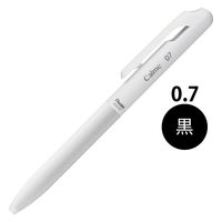 ぺんてる Calme（カルム） 油性ボールペン 0.7mm グレイッシュホワイト軸 黒 10本 BXA107W-A